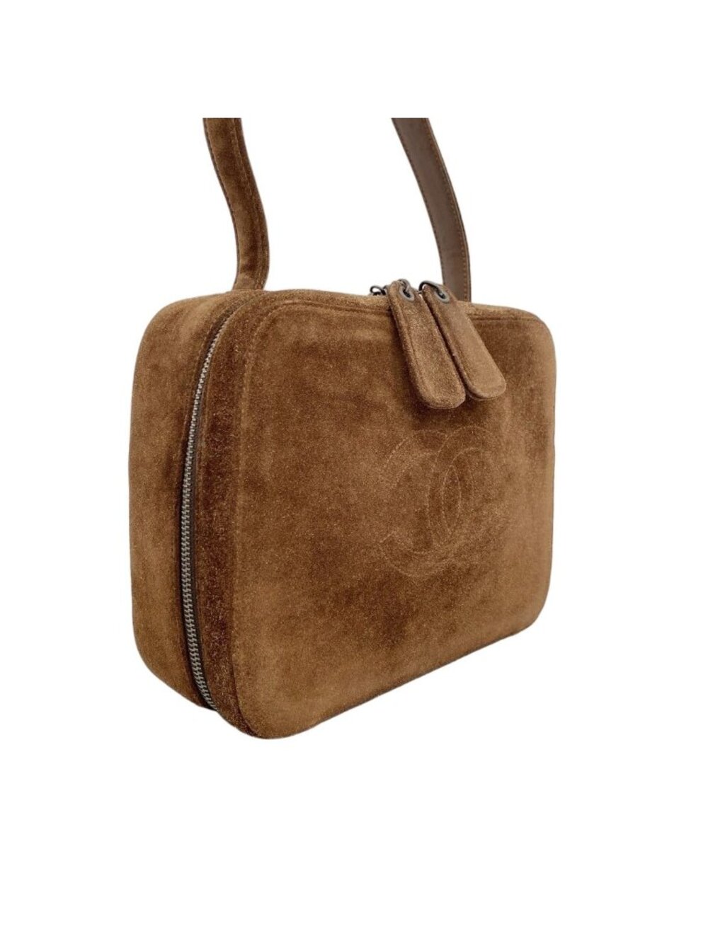 Chanel Handbag Suede Brown Silver - Picture 2 of 10